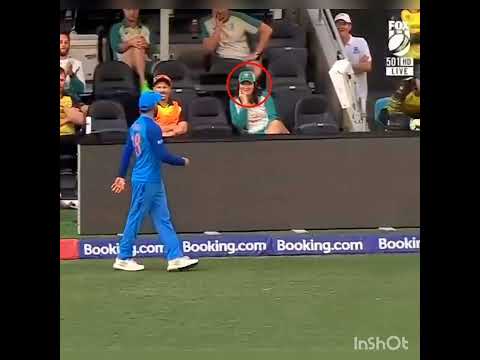 Girl reaction on Virat Kohli&#039;s catch goes #viral | #viratkohli catch today#cricket#shorts #trending