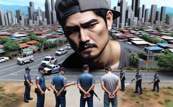 Realistic HD image of an unidentified former actor who has been arrested after an unfortunate incident leading to the accidental shooting of his friend in a city setting resembling Pasig City. The scene includes intricate details of the actor's expressions suggesting regret and remorse, police personnel conducting the arrest procedure, and a suggestive cityscape in the background.