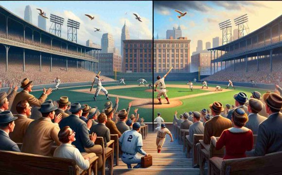 A realistic HD depiction of a drastic change in a prominent baseball team. In the first scene, showcase the team at its peak, with highly skilled players executing spectacular plays on the field, the crowd erupting in cheers. Then, transition to a phase of decline - the players seem less confident, the plays lack fire, and the audience is less enthusiastic. The setting is the vintage baseball stadium, evidencing signs of age, in Brooklyn. Use American mid-1900s attire to clothe baseball players and fans.