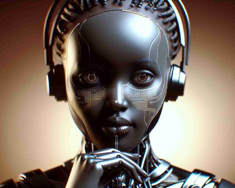 Realistic HD photo of a Black tech pioneer from Somalia, taking on the world of technology! Unveiling a new AI visionary, known for their innovative and forward-thinking ideas.