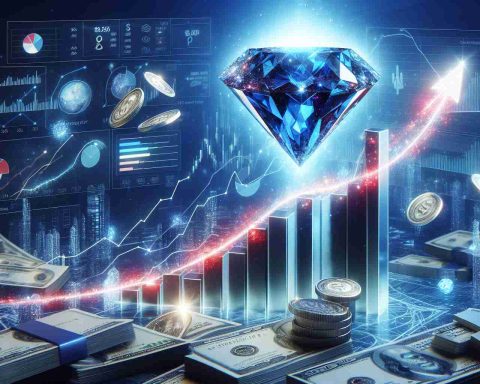 Create a high-definition realistic image that depicts a soaring gemstone, representing the potential growth of an unspecified investment predicted for the year 2025.