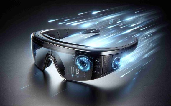 A high-definition, realistic image visualizing the concept of future with the debut of smart glasses. Picture a cutting-edge pair of smart glasses with sleek design and advanced technology features, depicting a dramatic leap into the future. These glasses should embody the innovation associated with top tier electronics companies. Note: no brand logos or names should be visible on the image.