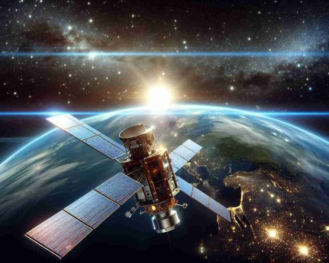 A high-definition and realistic representation of GSAT N2, the cutting-edge satellite symbolizing global connectivity. It's stationed in the limitless expanse of space, amidst twinkling stars and celestial bodies. This image is designed to offer a penetrating insight into the bright future of technological advancements in communication. Earth, resplendent and vibrant, is visible in the backdrop, shedding light on the essential significance of these feats in the grand scheme.