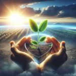 High definition, photorealistic image of a concept representation symbolizing protection of our future. This could include a strong pair of hands cradling a green, sprouting seedling, set against a backdrop of a bright sunrise. This scene would embody the significance of proactive measures and sustainable programs akin to the concept of the New Deal.