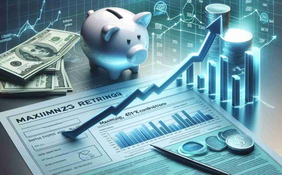 An ultra high-definition, realistic image representing the concept of maximizing retirement savings. This should pertain to envisaged changes to 401(k) contributions in the year 2025. The image may include elements such as graphs showcasing an upward trajectory, a 401(k) document with '2025' highlighted, and symbolic representations of key changes. Also, include a depiction of a secure piggy bank to symbolize savings.