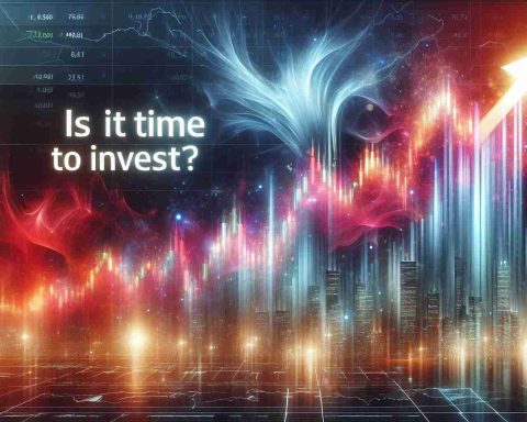 A high definition, realistic image that visually illustrates a surge in stock prices, particularly focusing on SoFi stock. The image could perhaps contain a dramatic chart showing a sharp rise in the stock's value, along with the text 'Is It Time to Invest?'