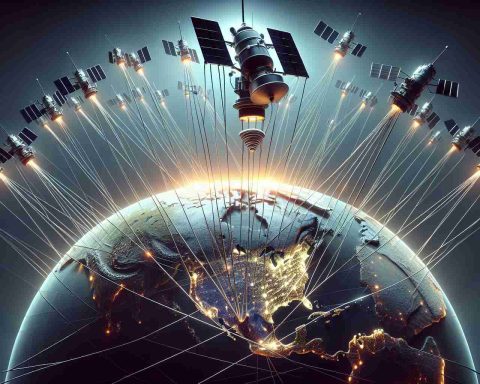 A high-resolution, realistic image depicting the abstract concept of geopolitical influence on media, visualized through a metaphorical representation. Display a globe with various countries marked on it, connected by taut strings to a number of hovering satellites emitting light. Each light beam terminates in radio waves, symbolizing the transmission of information. The scene suggests the underlying question of media control and the influence of state narratives. Do not draw any specific countries and their leaders or any real public figures.