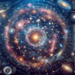 Generate a realistic high-definition image capturing the essence of unraveling cosmic mysteries. This should include a detailed galaxy map featuring a myriad of galaxies, nebulae, and other celestial bodies, with annotations and infographics revealing the latest insights in cosmology and astrophysics.