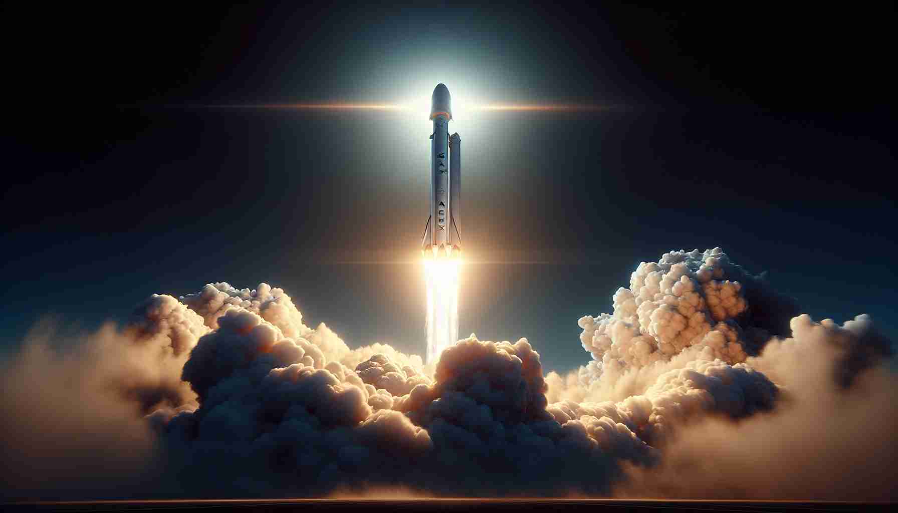 A high-definition, realistic depiction of SpaceX's Starship launching into the sky. The rocket, gleaming under the sun, takes off from the launch pad amidst a cloud of smoke and fire. Despite the challenges it faced, it continues to ascend towards new heights, representing the audacity of human enterprise.