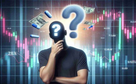 Create a realistic, high-definition image representing the conceptual idea of 'The SoFi Surprise'. This could include imagery such as a question mark symbolizing doubt, stocks fluctuating to illustrate the change in bets, and possibly a person with a puzzled expression contemplating an investment. Avoid any depictions of specific real persons or financial logos.