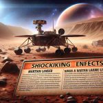 A realistic high-definition image of a hypothetical scene where a Martian lander, presumably from an Earth-based scientific agency, may have had a disastrous impact on Martian life according to shocking claims from a scientist. The illustration should visibly represent the dramatic potential effects on the Martian landscape and would ideally include visual cues such as a lander, Martian terrain, and implied signs of life that may have been affected.