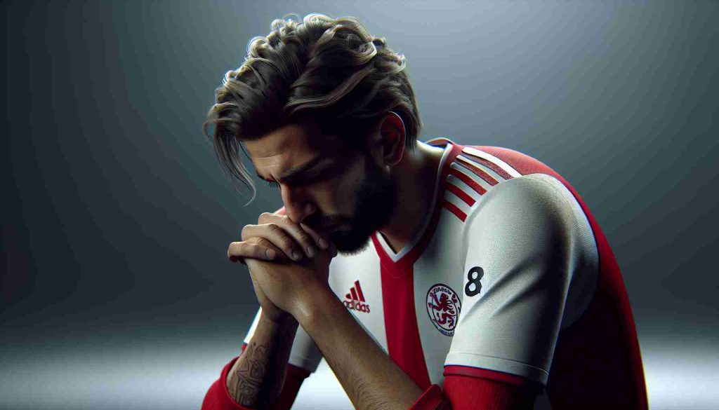 Realistic high-definition image of a disheartened football player from a well-known London club facing stringent penalties for controversial comments.