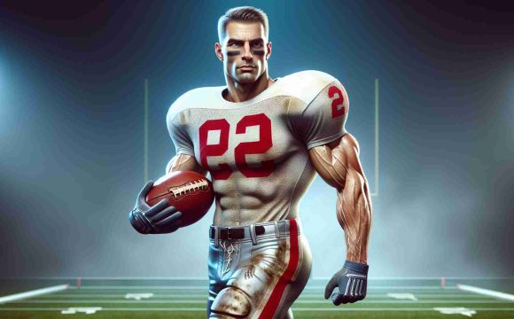 A realistic, high-definition tribute image for a legendary American Football player who was known for his remarkable skills on the field. He was a skilled receiver and rusher, characterized by his appealing athleticism and strategic playing style. He lived a full life to the ripe old age of 99. Note, no actual person or player is depicted, but rather an emblematic character inspired by them, possessing similar physical stature and football attire.