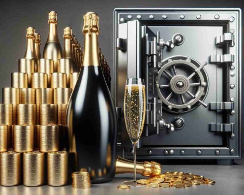 A high-definition and realistic image representing the notion of 'Why Cava Might Not Be Your Best Bet: Here’s a Safer Investment Alternative'. In the foreground there's substantial stack of uncorked bubbly Cava bottles, symbolic of potential investment. In the background, a sturdy steel safe vault door slightly ajar, revealing golden coins and bullion gleaming inside, representing safer alternative investments. Ensure to depict a contrast between the two concepts to illustrate the pros and cons of each investment opportunity.