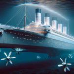 Create a realistic high-definition image of a legendary ocean liner, not unlike the SS United States, ready to embark on an underwater adventure. The ship should be immaculately constructed with exceptional attention to details such as the large propellers, towering smokestacks, and array of spacious windows.