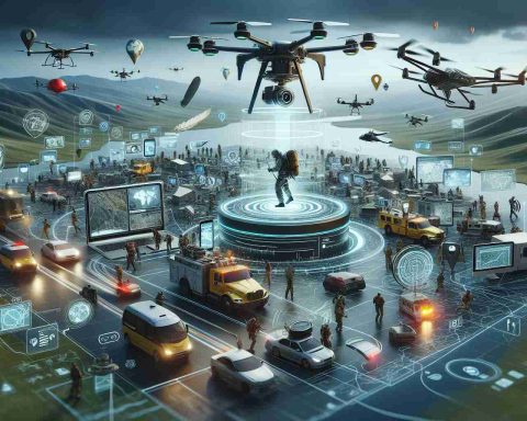 A high-definition and realistic illustration depicting the evolution of technological advancements in shaping contemporary search efforts for locating missing people. The image should showcase various devices like drones, GPS trackers, and advanced computer algorithms. Moreover, it can highlight the role of social media platforms and mobile applications in these efforts, as well as other significant technological advancements. The image should ideally be set in a search operation context; vast landscapes, rescue teams, digital maps, etc., to demonstrate how these technologies are applied in real-life situations.