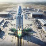 A high definition, realistic image of a pioneering green space travel project. It features a large, cutting-edge rocket sitting on a launch pad, ready for its momentous leap. The underlying focus of the image is the sustainable, eco-friendly approach to space exploration. Around the launch pad, you can see numerous high-tech facilities to support the launch, and a clear, open sky forming the backdrop, signaling boundless opportunities. The name of the operation is intentionally left vague to maintain an aura of mystery and innovation.