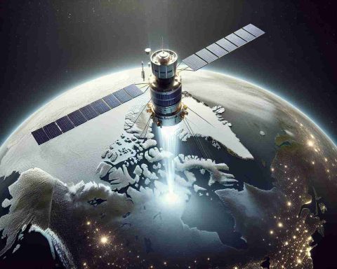 Realistically detailed high-definition image representing the milestone event of achieving arctic connectivity. Feature a satellite in space transmitting signals towards the region of Earth recognized as the arctic, symbolizing breakthrough in communication technology.