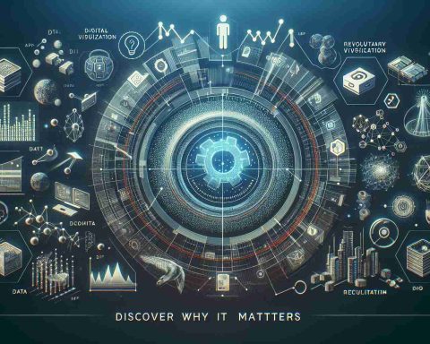 Create a high-definition image showcasing the conceptual visualization of 'The Future of Data', symbolized by a leap in technology. Use iconography related to data, computing, networks, and the digital age. Also include visual representations of revolutionary leaps occurring, possibly through depictions of advanced tech infrastructure or innovative data processing units. Incorporate a title 'Discover Why It Matters' within the design.