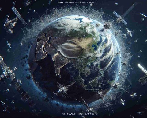 A highly detailed and realistic image showcasing the concept of Low Earth Orbit potentially being on the brink of collapse. The scene should depict the globe of Earth as viewed from space, surrounded by an intricate network of satellites and debris. The overall atmosphere should convey a sense of looming danger and instability. The title 'Is Low Earth Orbit on the Brink of Collapse? Find Out Why' should be prominently displayed.