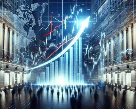 A high-definition and realistic image that exemplifying the bustling activity of Wall Street, capturing the essence of big investment movements. The scene showcases a dramatized illustration of stock market indicators suggesting positive trends, with charts and arrows pointing upwards, implying that certain undisclosed stocks are currently hot choices for investors.