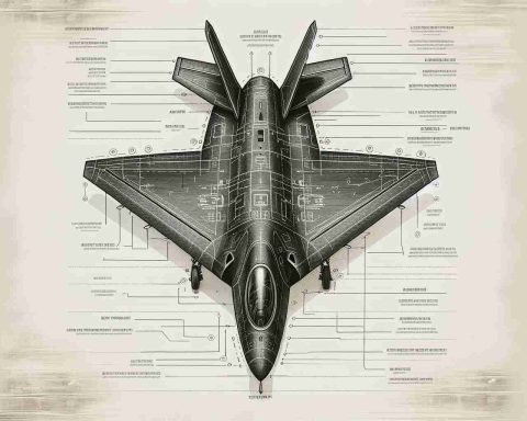 A detailed depiction of a cutting-edge, stealthy military aircraft. Note features such as short takeoff and vertical landing capacities, high-def radar systems, and an advanced control system. This aircraft has a unique aerodynamic design that makes it distinct. The image should clearly convey the complexity and precision involved in operating such a sophisticated aircraft.