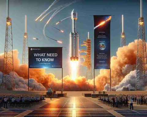 A hyper-realistic, high-definition image depicting the latest milestone launch event from a generic private space exploration company. The scene encapsulates the powerful rocket as it ascends into the clear sky, adorned with vibrant flames and smoke trails behind. Close-ups of the technical details on the rocket body and the associated equipment on the launchpad are deftly included. The anticipation and excitement in the atmosphere are palpable, spectators clapping and marveling at the sight. Banners strewn around the vicinity state: 'What You Need to Know'.