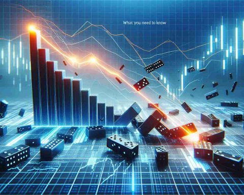 Generate a high-definition, realistic image depicting the concept of shares in a modern data-focused tech company tumbling, represented perhaps as a line graph with a downward trend, maybe a visual metaphor such as dominoes falling, and include a headline saying 'What You Need to Know'. Please avoid any specific logos or names associated with any real-world companies.