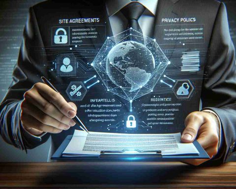 A high-definition, realistic image showcasing an informational context representing the essentials of site agreements and privacy policies. This should include imagery of legal documents for site agreements and privacy policies, perhaps being unraveled or decoded, underscored with elements that suggest knowledge and education. No specific style or time is to be referred to, the focus should remain on the clarity and precision of subject matter.