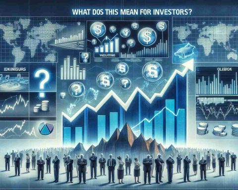 Visual representation of a peak in stock valuations illustrated using graphs, charts, and other financial indicators, with symbolic images of people, termed as insiders, offloading shares. Insert a question mark to denote the query - 'What does this mean for investors?' This all should have a realistic, high-definition quality.